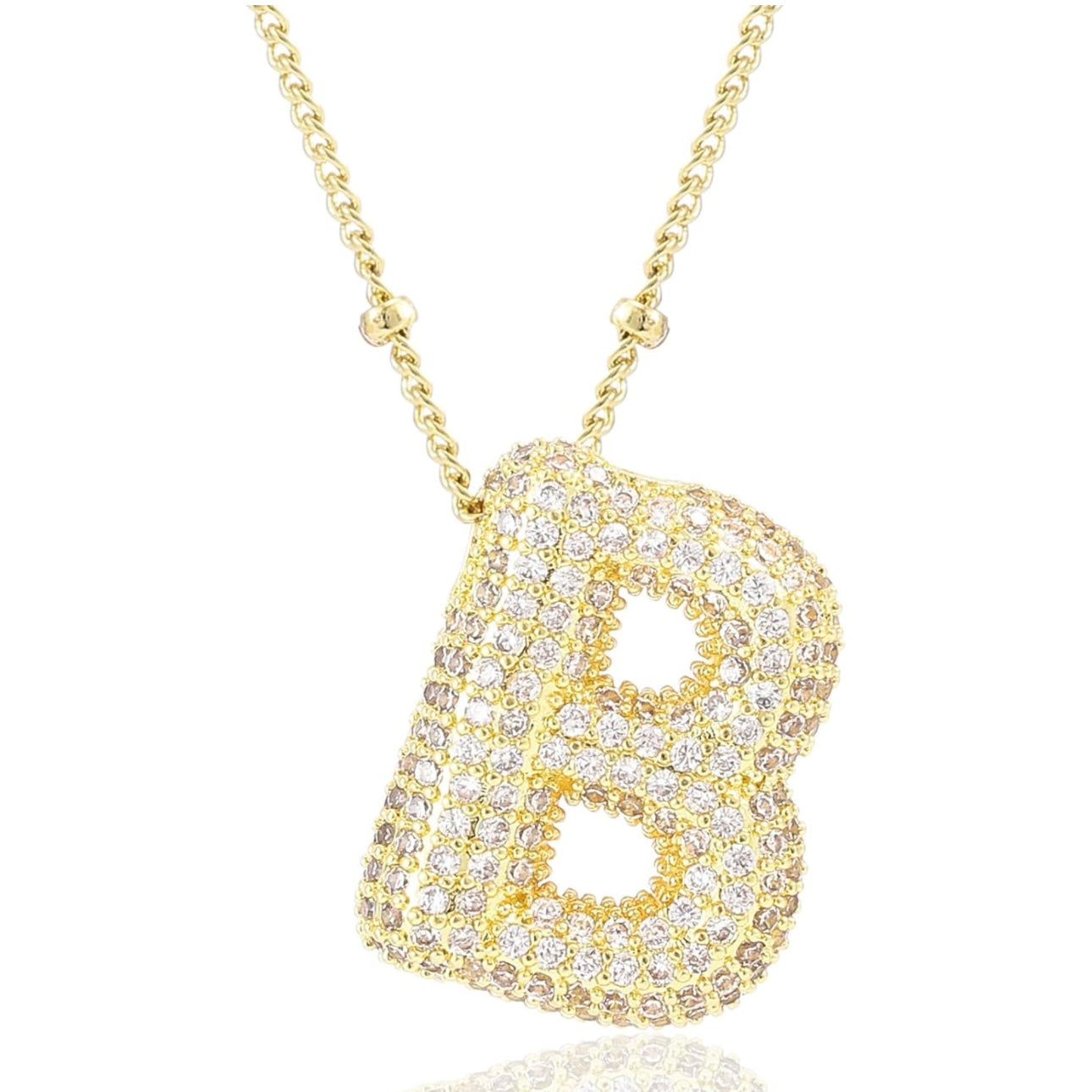 閃石泡泡字母項鍊