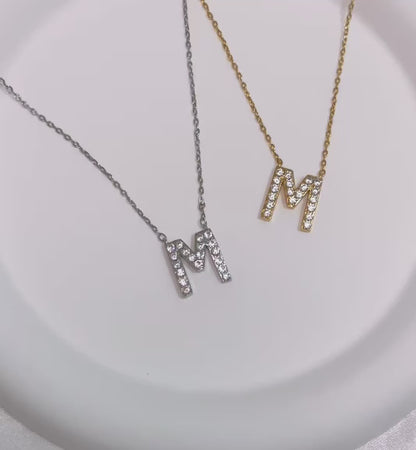 閃石單字母項鍊