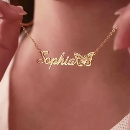 蝴蝶名字項鍊